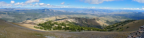 View north from the summit of Mount Washburn