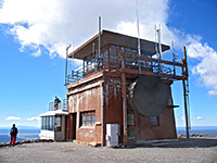 Fire lookout tower on the summit