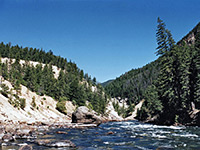 Boulders in the Yellowstone River - downstream