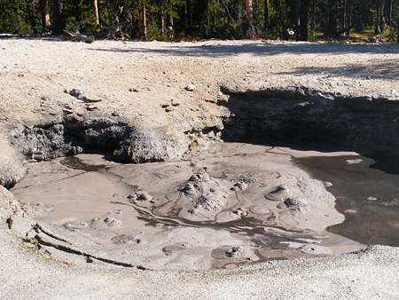 Large mud pot
