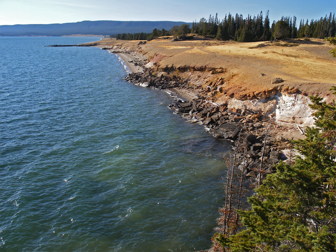 Shoreline west of the point