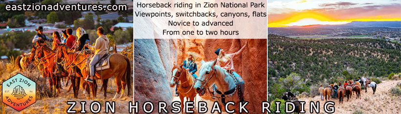 Horse riding near Zion National Park