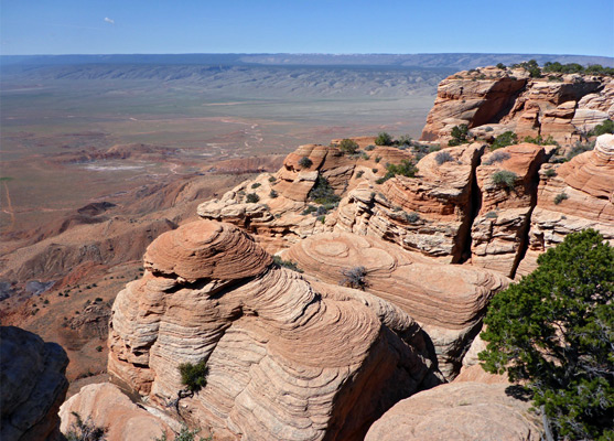 Weathered sandstone on the rim of the Vermilion Cliffs