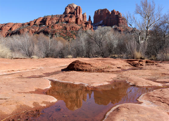 Pool on the slickrock near Oak Creek