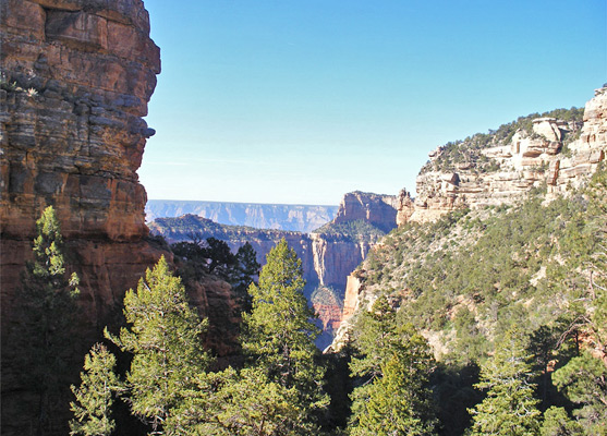 View of ridges and canyons to the south