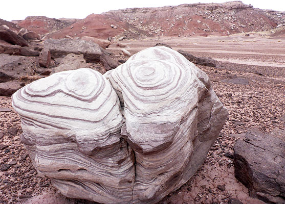 Light-colored boulder