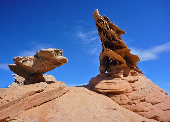 Differently shaped hoodoos