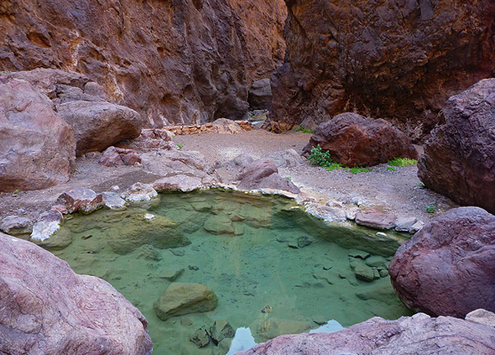 Clear-water pool in Goldstrike Canyon