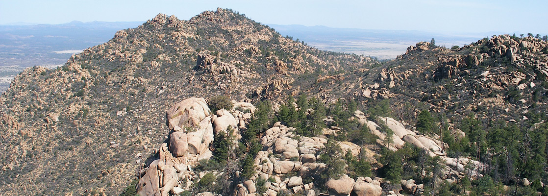 View northwest from the end of the Granite Mountain Trail