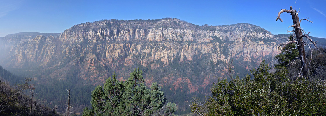 Cliffs on the west side of Oak Creek Canyon