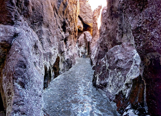 Spooky passageway near the hot springs