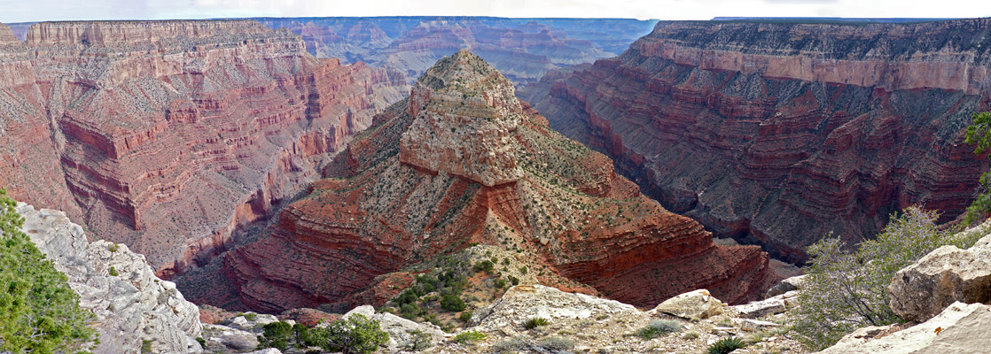 Topaz Canyon, Vesta Temple and Boucher Creek, at Mimbreno Point