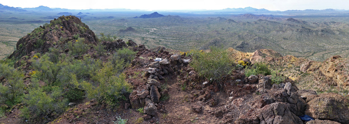 Panorama east and south from the summit