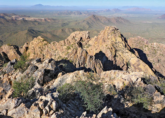 The view west, towards Silverbell Mine