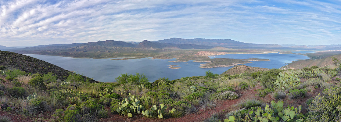 View east across Roosevelt Lake