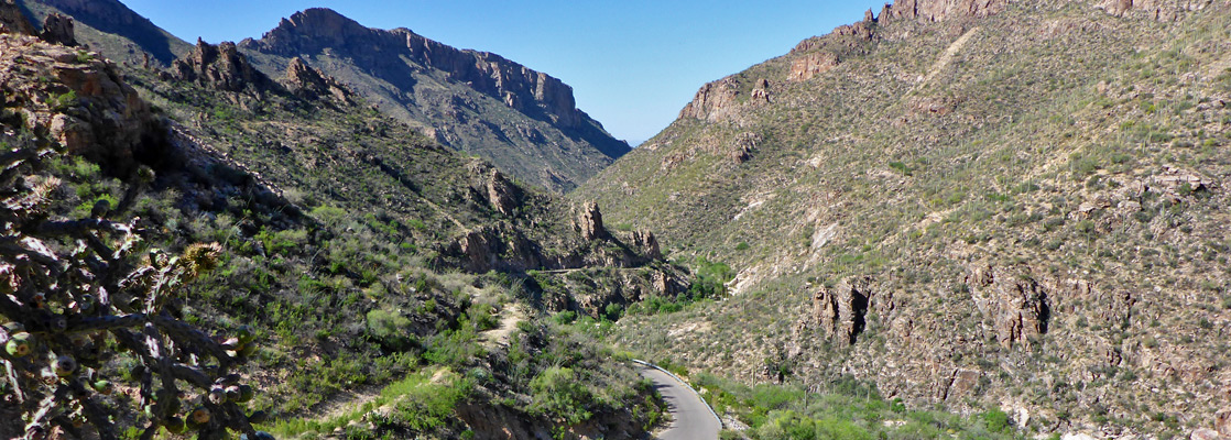 End of the road along the lower section of Sabino Canyon
