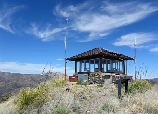 Fire lookout tower on the summit of Sugarloaf Mountain
