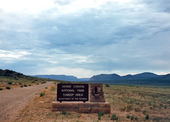 Entrance sign, along Toroweap Point Road