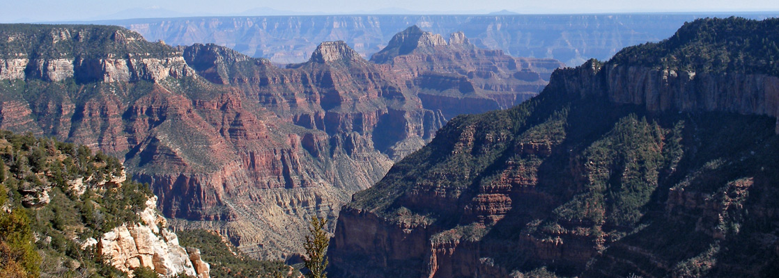 View south from Uncle Jim Point, towards Bright Angel Canyon