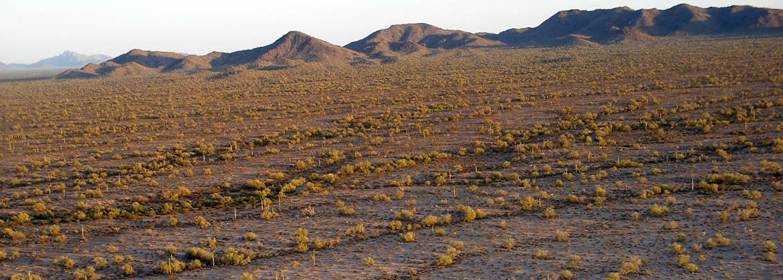 Sunset over Vekol Valley and the Table Top Mountains