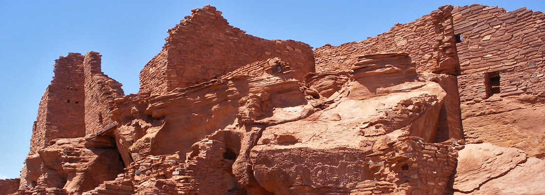 Rooms in the main dwelling at Wupatki Pueblo