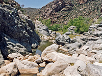 Pool and boulders