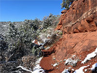 Red rock outcrop