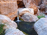 Waterfall and pool