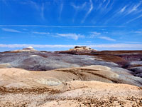 Brown and purple badlands