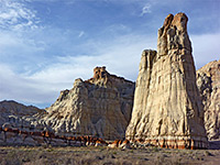 Tall white cliffs