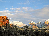 Snowy peaks near Boynton Canyon