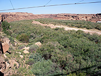 The shallow upper canyon