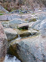 Water over granite
