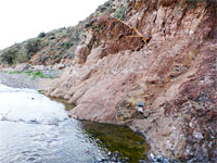 Reddish outcrop
