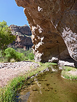 Pool and stony beach