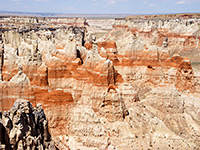 Red and white cliffs