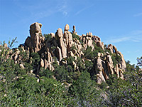 Pinnacles and fins