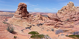 Ridge of swirling sandstone