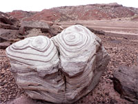 Light-colored boulder