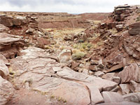 Boulder-filled ravine