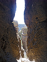 Narrow ravine