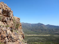 Cliff below the fortress