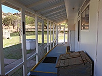 Veranda at the rear of the ranch