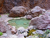 Pool and boulders
