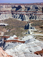 Red and grey formations