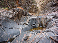 Rocks around a pool