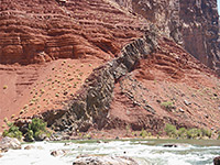 Dyke through the sandstone