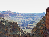 View east along the inner canyon gorge