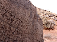 Faint petroglyphs