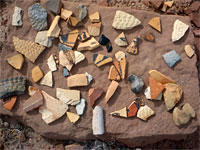 Pieces of pottery